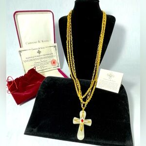 Camrose & Kross Replica Jacqueline Kennedy Simulated Ruby and Gemstone Necklace